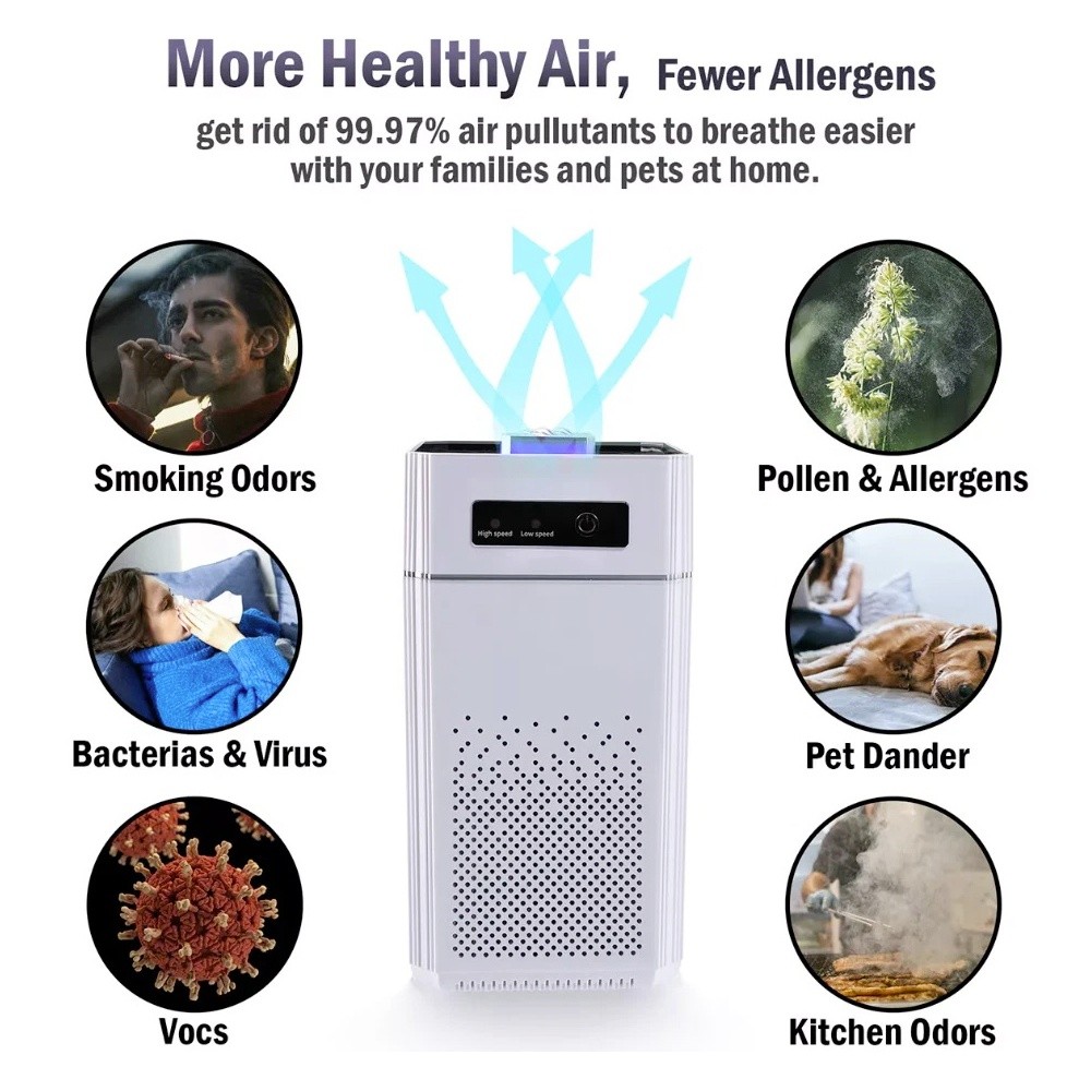 Home HEPA Air Purifier Large Room Air Cleaner for Allergies Smoke Mold Odor Dust