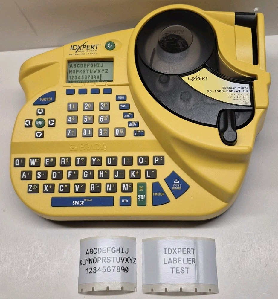 Brady IDXPERT Keyboard Full Qwerty Layout Handheld Labeler A2
