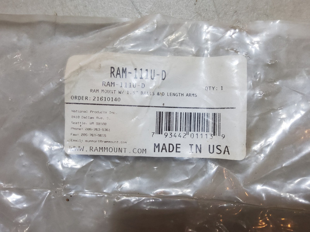 RAM MOUNT FOR BOAT ELECTRONICS P/N RAM-111-U-D