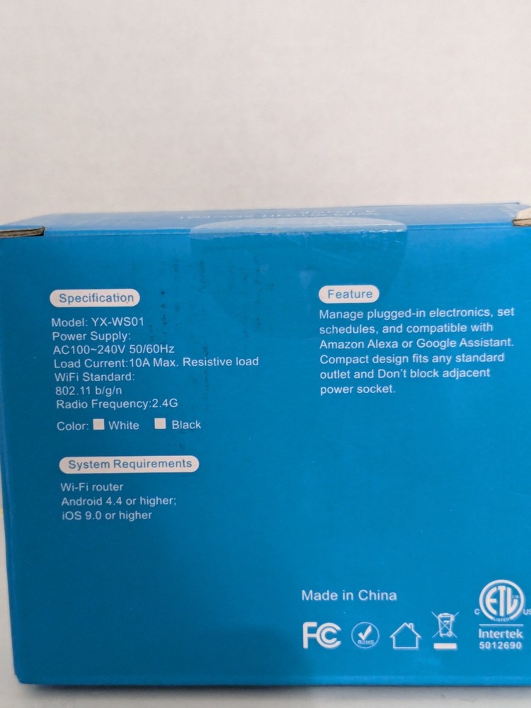 Amysen Smart Plugs White 4 Pk