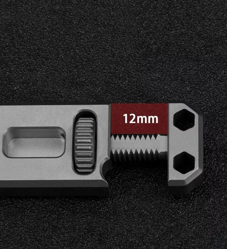 EDC Titanium Multi Tools Adjustable Wrench Pocket Pry Bar Crowbar with Bits USA