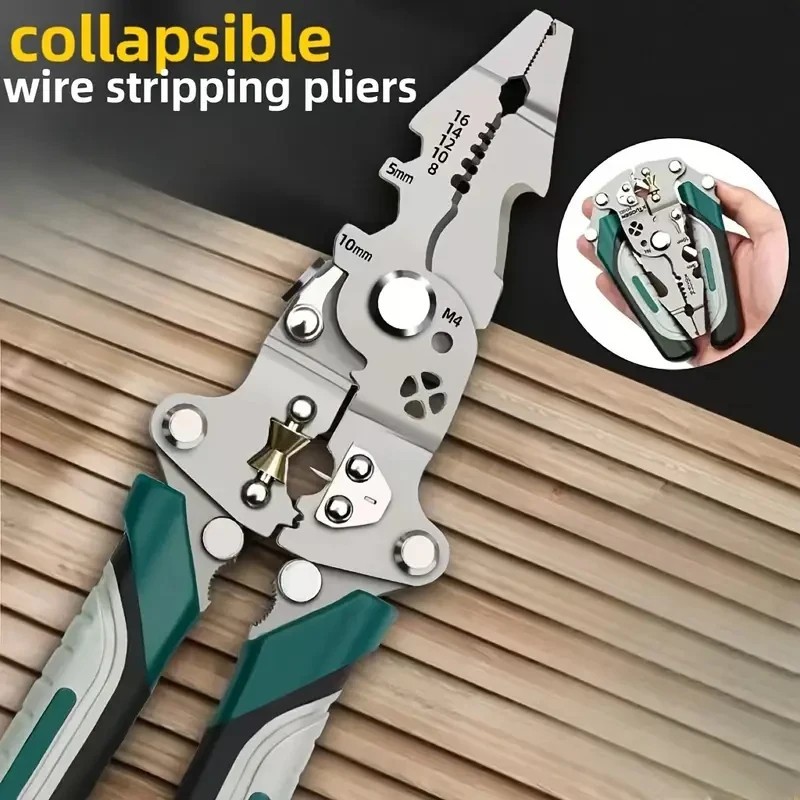 Foldable Wire Strippers Wire Stripping Tool Electrical Pliers Electrician Tool