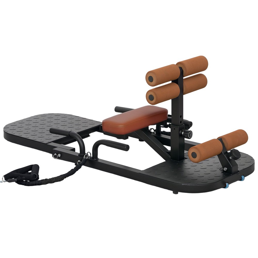 Soozier Sissy Squat Machine Hip Thrust Machine with Push Up Stand, Black