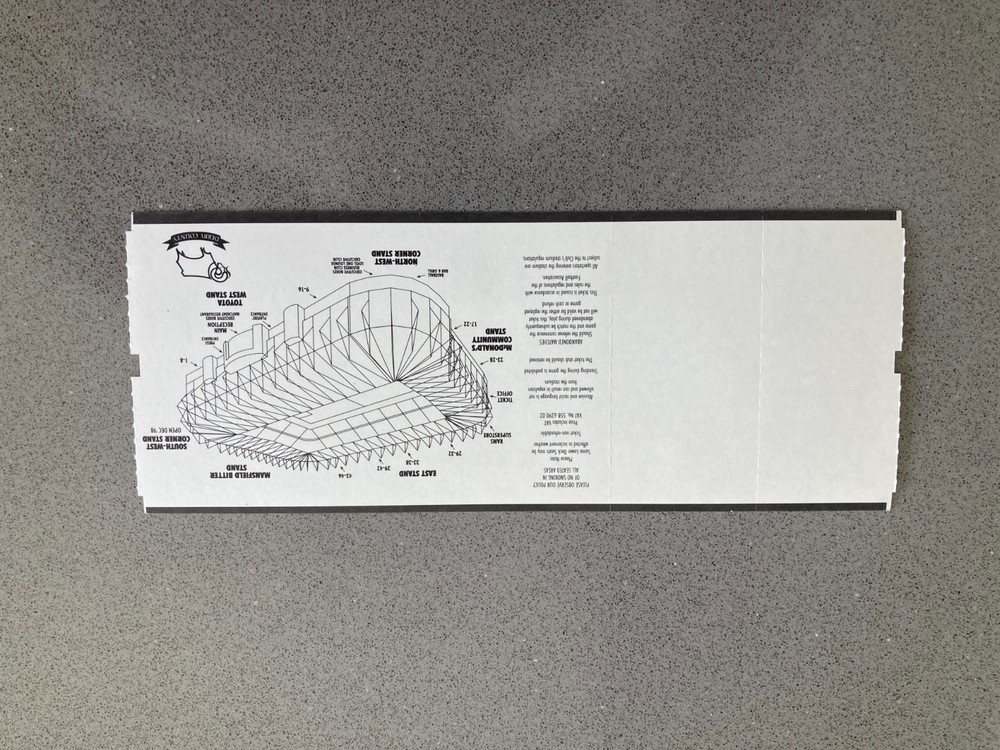Derby County v Middlesbrough 1999-00 Match Ticket