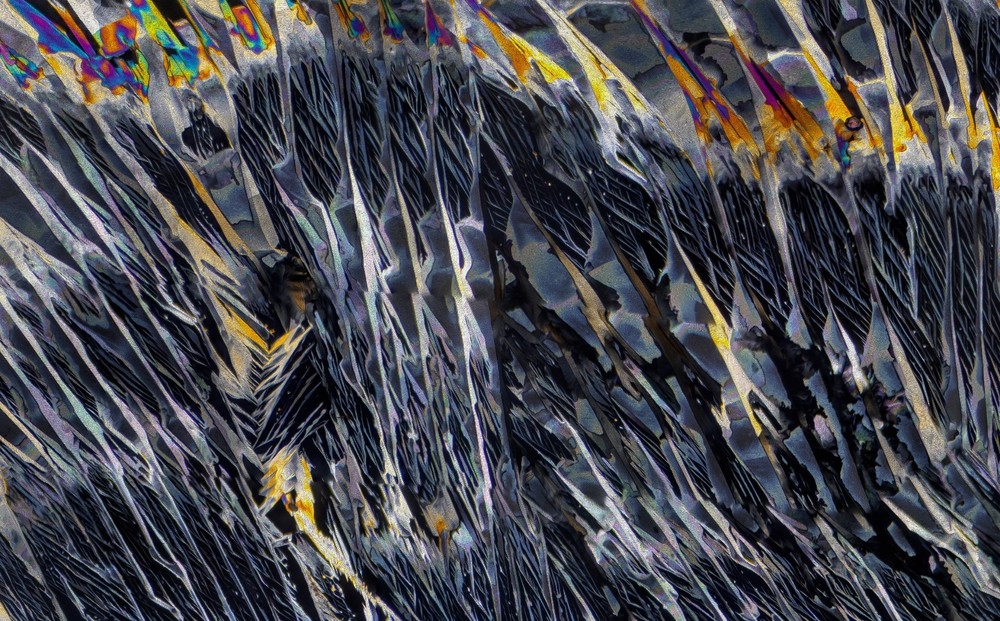 Microscope slide for polarization, SULFUR