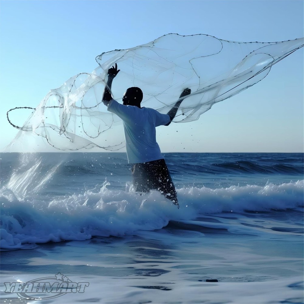 7ft Radius Cast Net with Zinc Sinker Weights