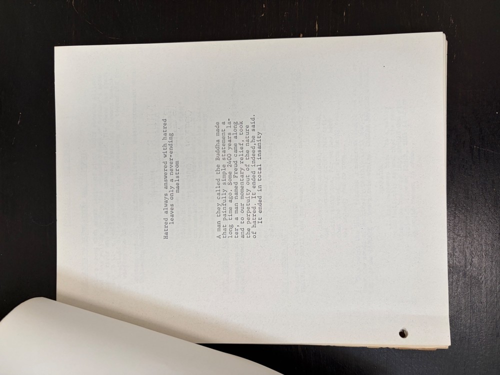 ALEJANDRO GRATTAN SCREENPLAY/SCRIPT MAELSTROM BASED ON "WHERABOUTS UNKNOWN" WWII