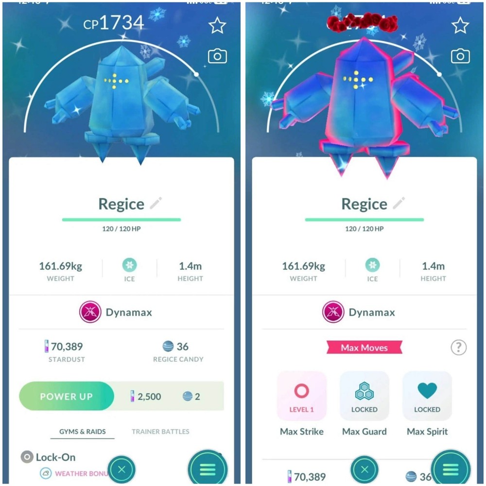 ✨ Shiny Dynamax Regice✨  -  P T C -  Description