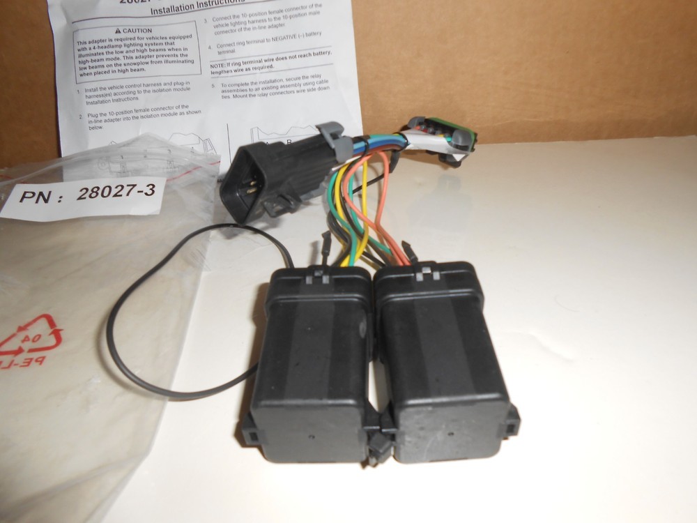 OEM Western SnowEx Inline Low Beam Disable Module Plug In Adapter 28027-3 NEW