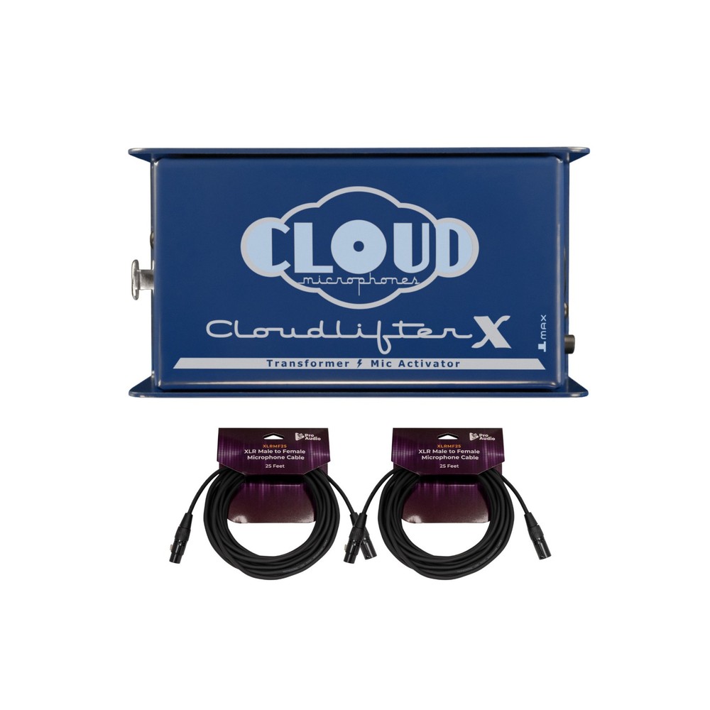 Cloud Microphones Cloudlifter CL-X Mic Activator XLR Cables Bundle