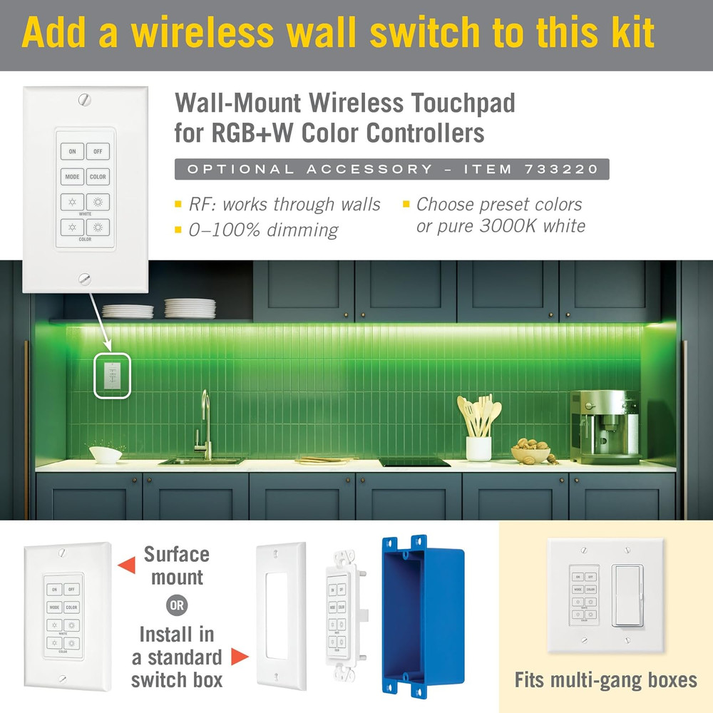 423501 Multi-Color + White LED Tape Light Kit