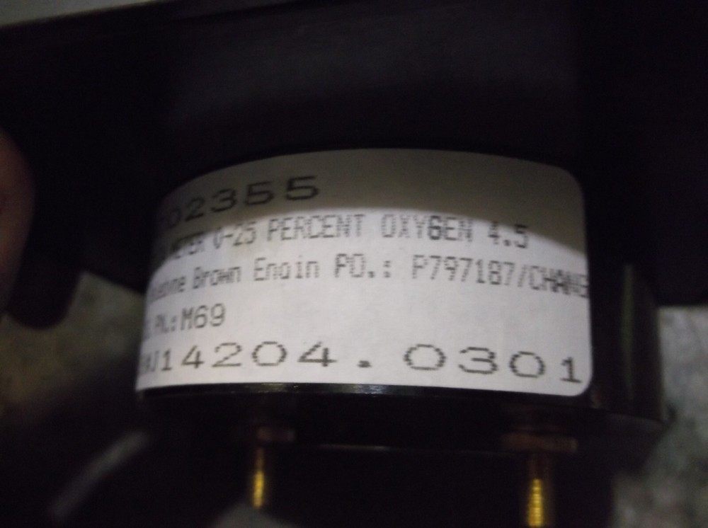 NIB SIMPSON MC02355 PERCENT OXYGEN PANEL METER (307-2)