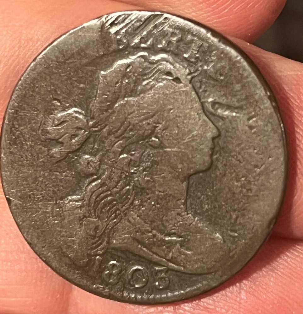 1803 Draped bust large cent , Fine details