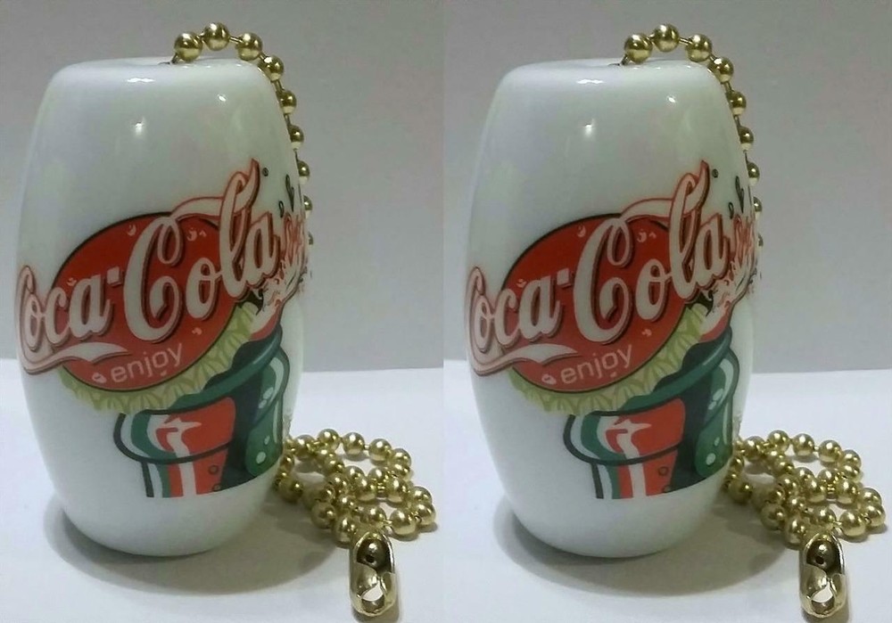 Charming Coca Cola Ceiling Light/ Fan Pulls Set 8