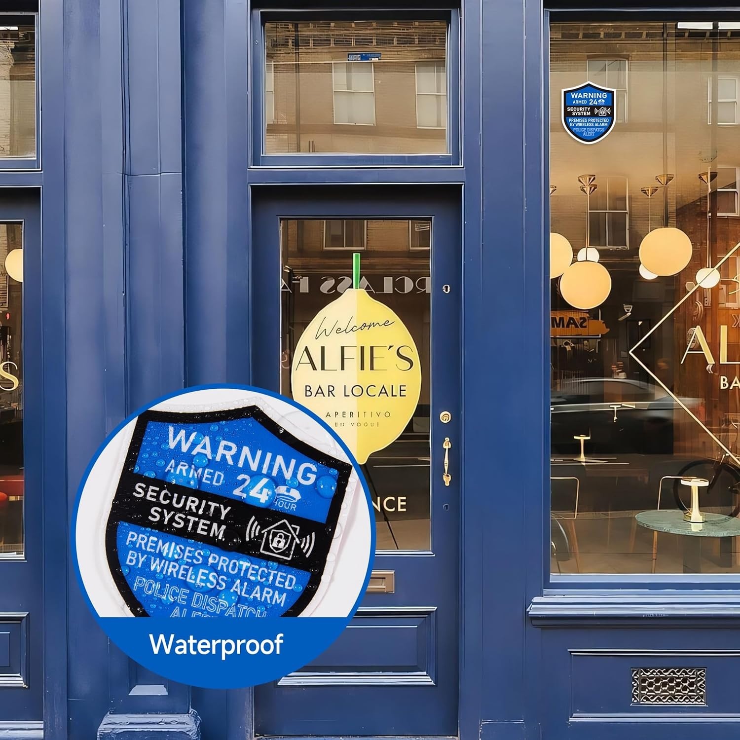 3PCS Security Alarm System Sign for Home, Self-Adhesive Weatherproof Warning Sti