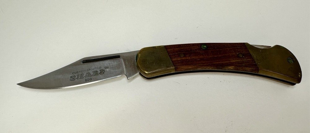 @ Sharp Model 800 Lockback Pocket Knife w/Matching Sheath