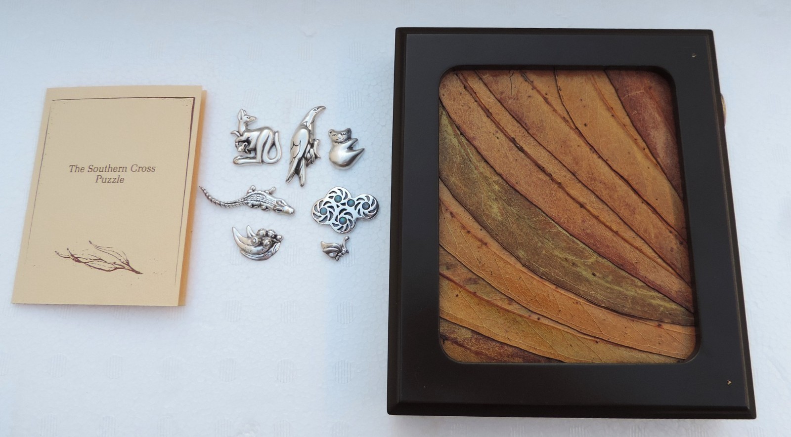 Ilaria Logi 'Southern Cross' Australia Sterling Silver 925 Map Puzzle w Box Rare