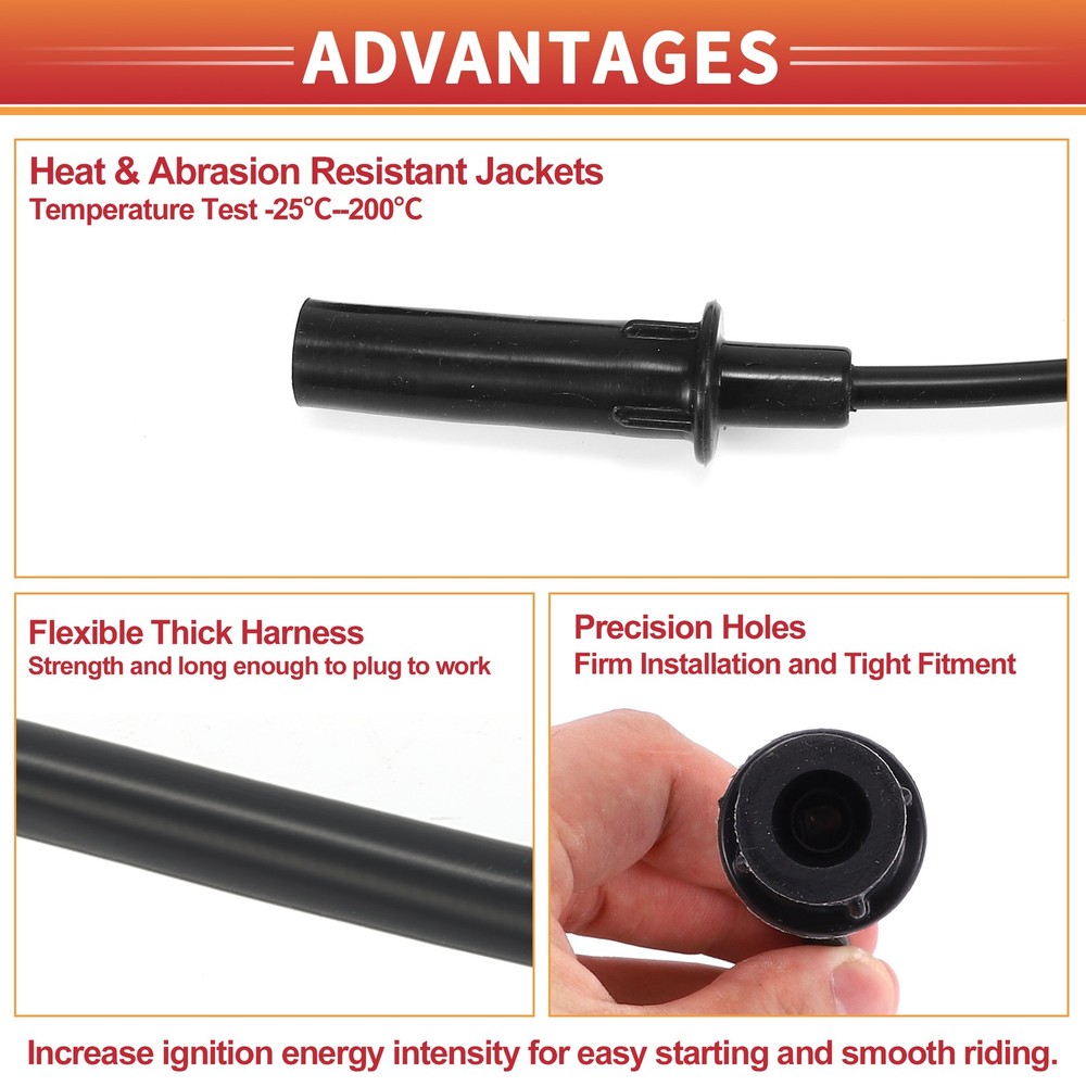 Pack (1) Spark Plug Wire Ignition Coil Cable No.12173579 for