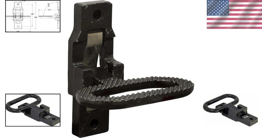 Multi-Purpose Folding Safety Step & Grab Handle for Trucks & RVs - Black E-Coat