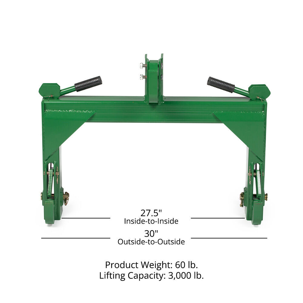Titan Attachments Green 3 Point Quick Hitch Adaptor to Category 1 Tractors