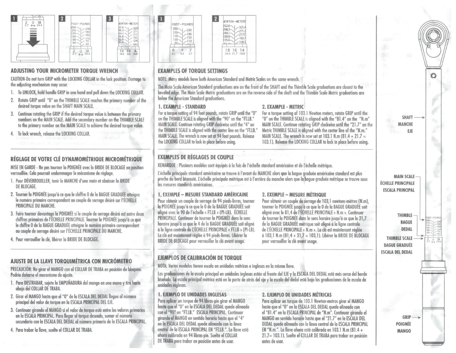 Armstrong Tools 64-046N 3/8" Drive Micrometer Torque Wrench 10 ft/lb - 100 ft/lb