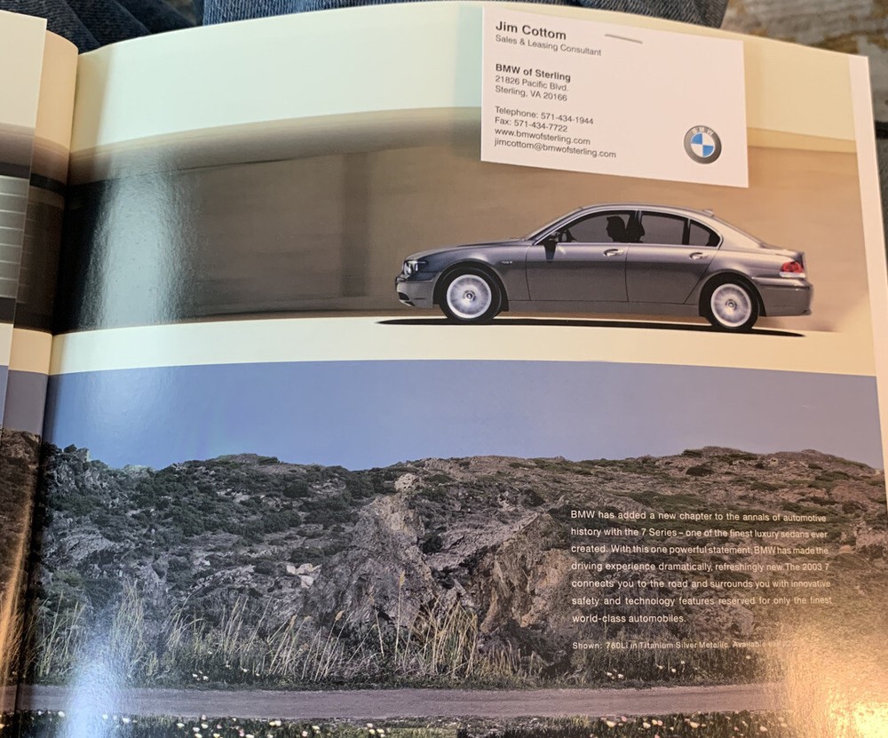 2003 BMW New 7 Series Brochure