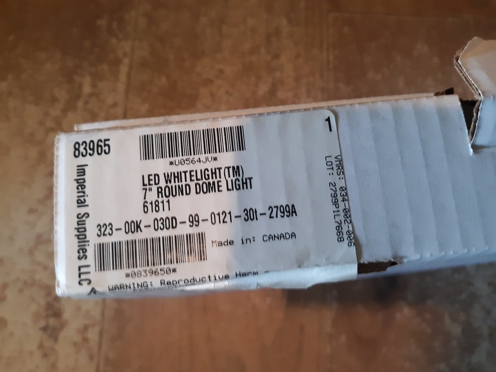 Grote 61811 Interior, Clear, LED, 7" Round NEW