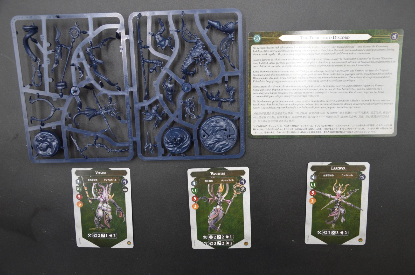 Warhammer AoS Underworlds Slaanesh The Thricefold Discord NEW w/CARDS