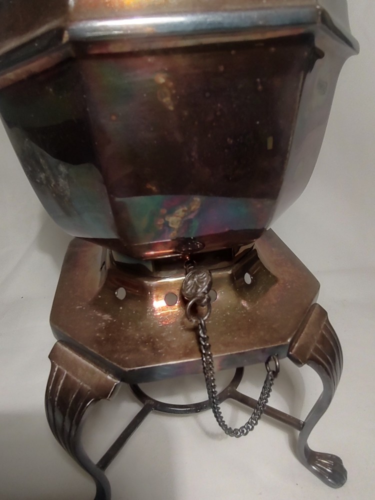 Antique Sheffield England Silverplate Tilting Kettle E.P.N.S. with stand
