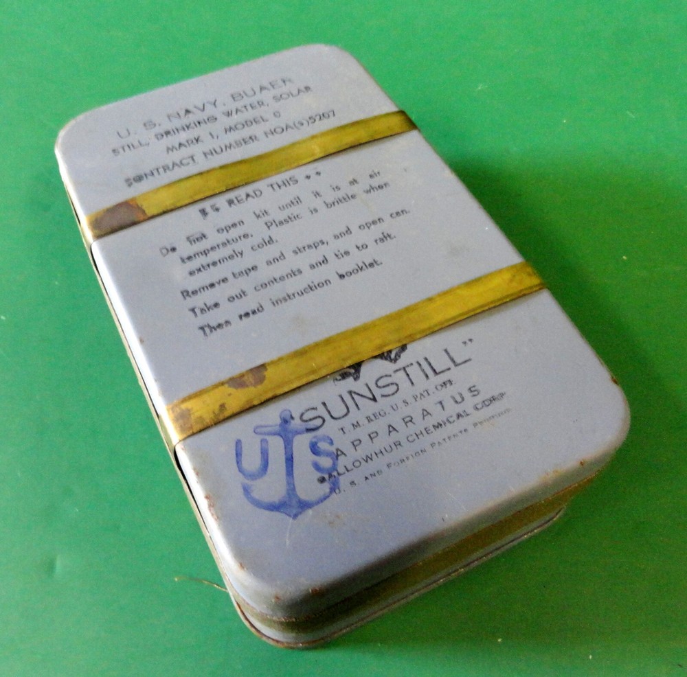 US NAVY BU. AERO SOLAR WATER DRINKING STILL MKI, MOD 0