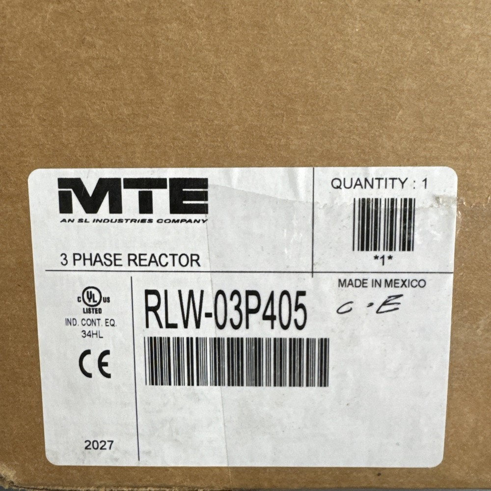 MTE RLW-03P405 3 Phase Reactor