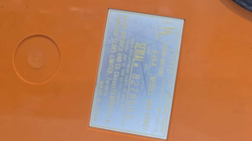 Vintage Sears Adding Machine Model 888.58801 Burnt Orange