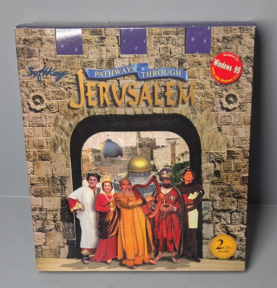 Pathways Through Jerusalem PC game 1995 Softkey Windows 95 MAC big box