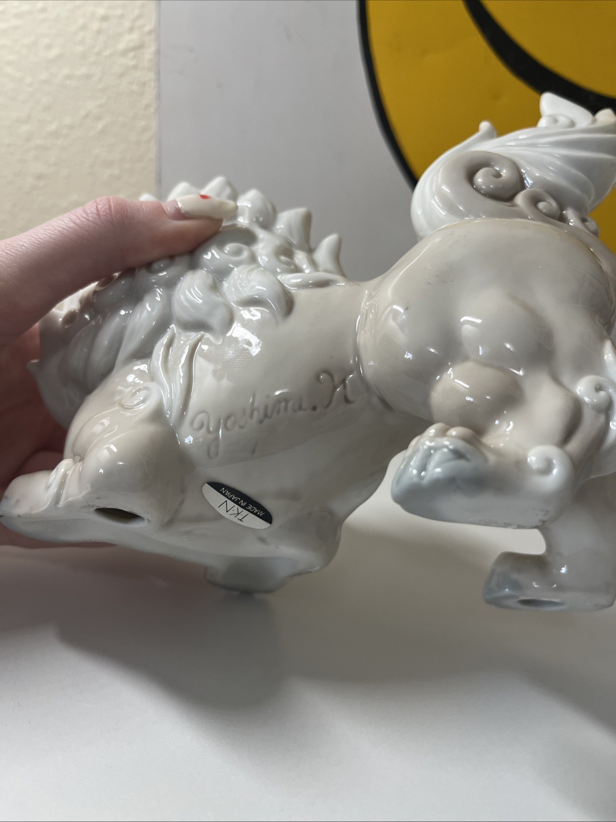 Vintage Set TKN Japan Porcelain Shishi Komainu Guardian Lion Foo Dogs Yoshimi K