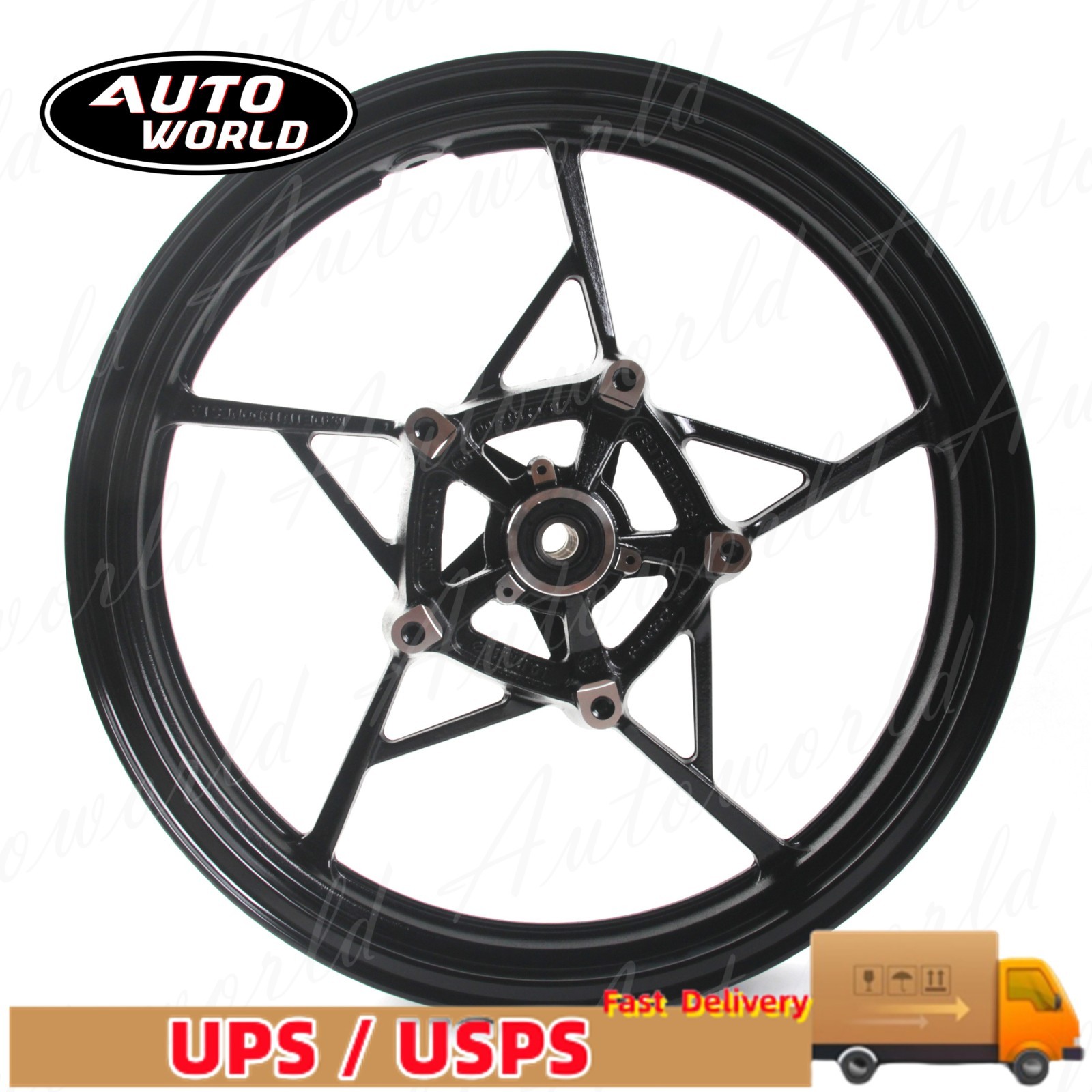 17'' Wheel Rim For Kawasaki Z500 SE 2025 2024 Ninja500R Front Rear Glossy Black