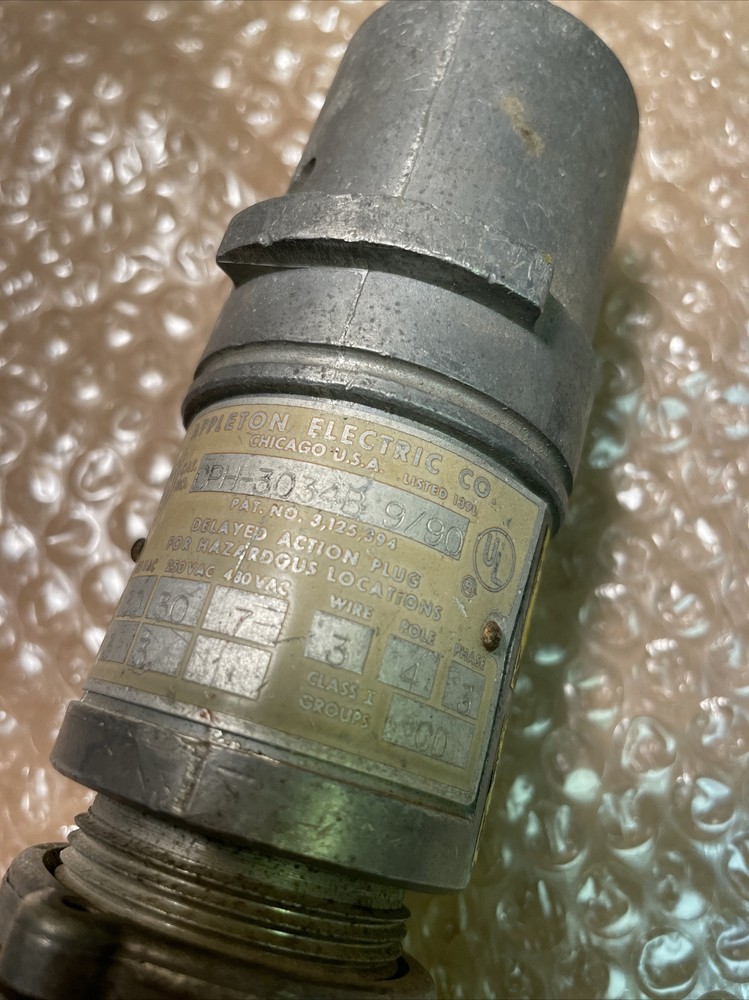 Appleton CPH-3034B Plug - 30A Hazardous Location **CLEAN**