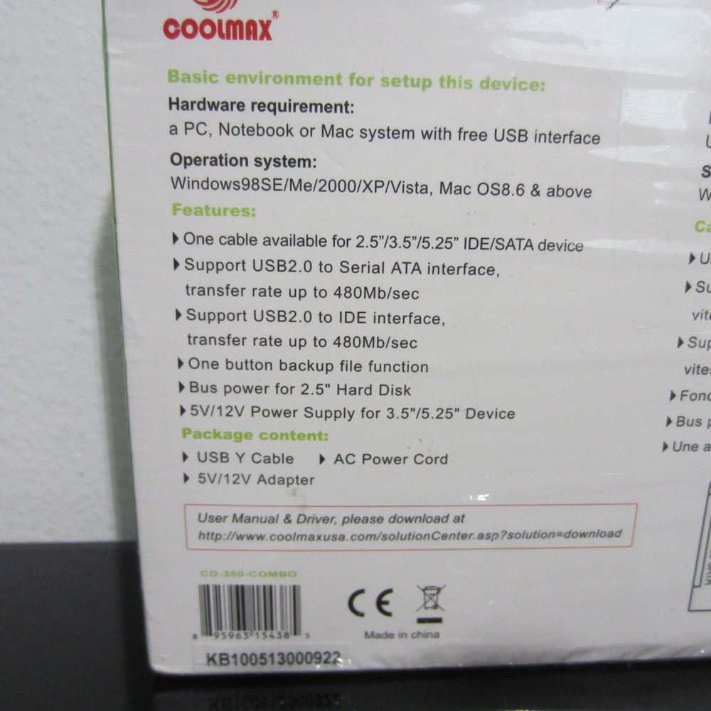 COOLMAX ALL IN ONE Multifunctional Converter ,OTB Function CD-350-COMBO (Black)