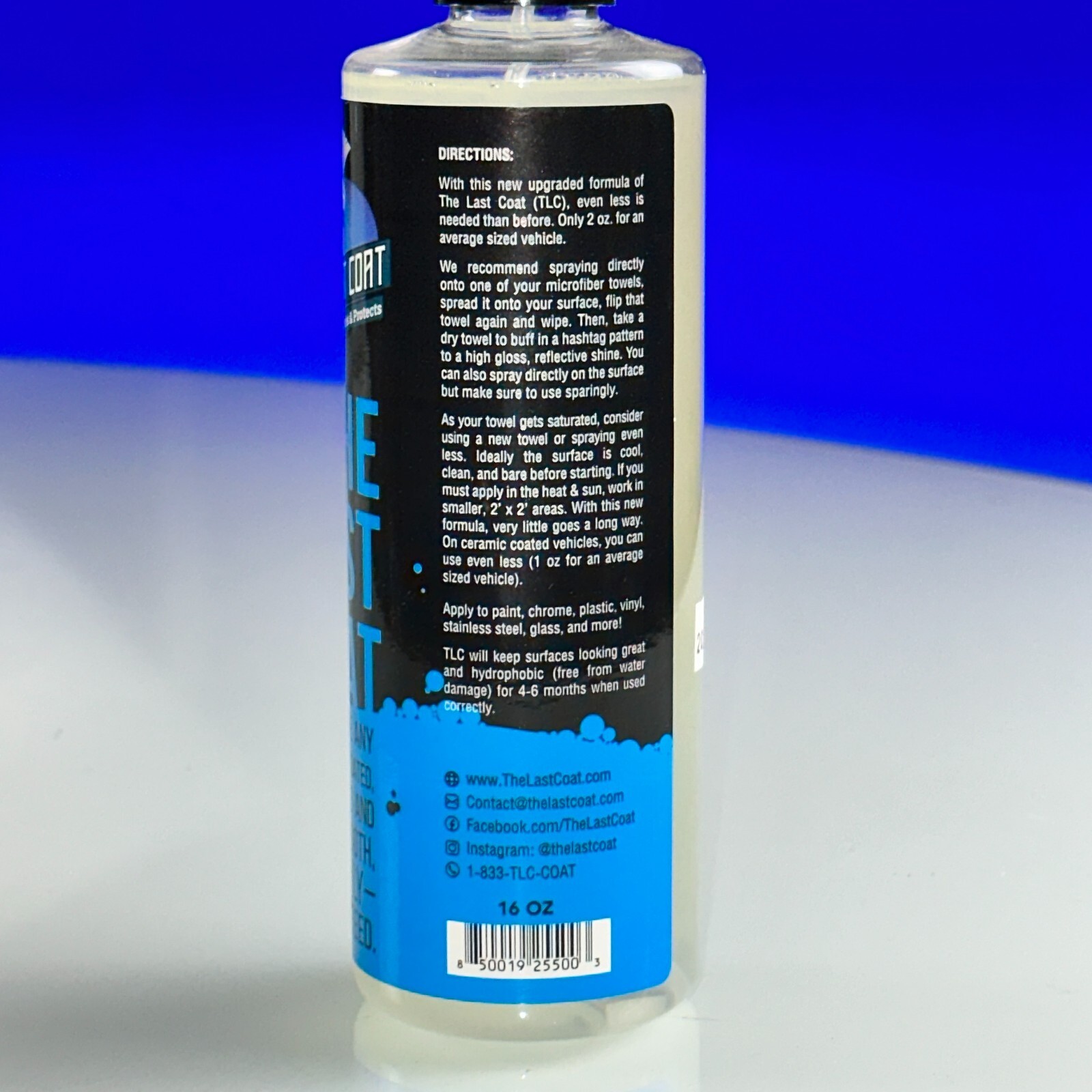 1x 16oz THE LAST COAT V2 Ceramic Coating Detail Car TLC2 Wax Hydrophobic [☆]