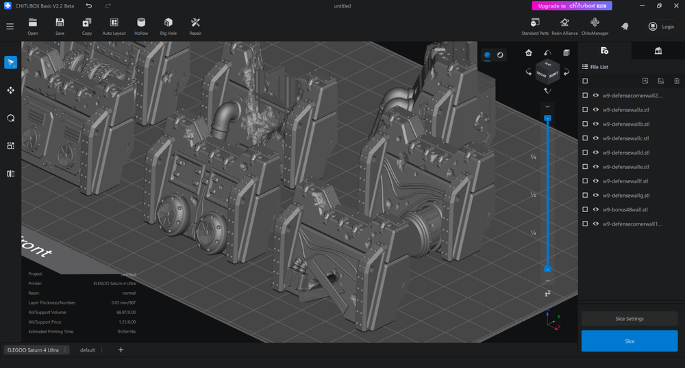 Defensive Walls, 6mm/8mm compatible Battletech