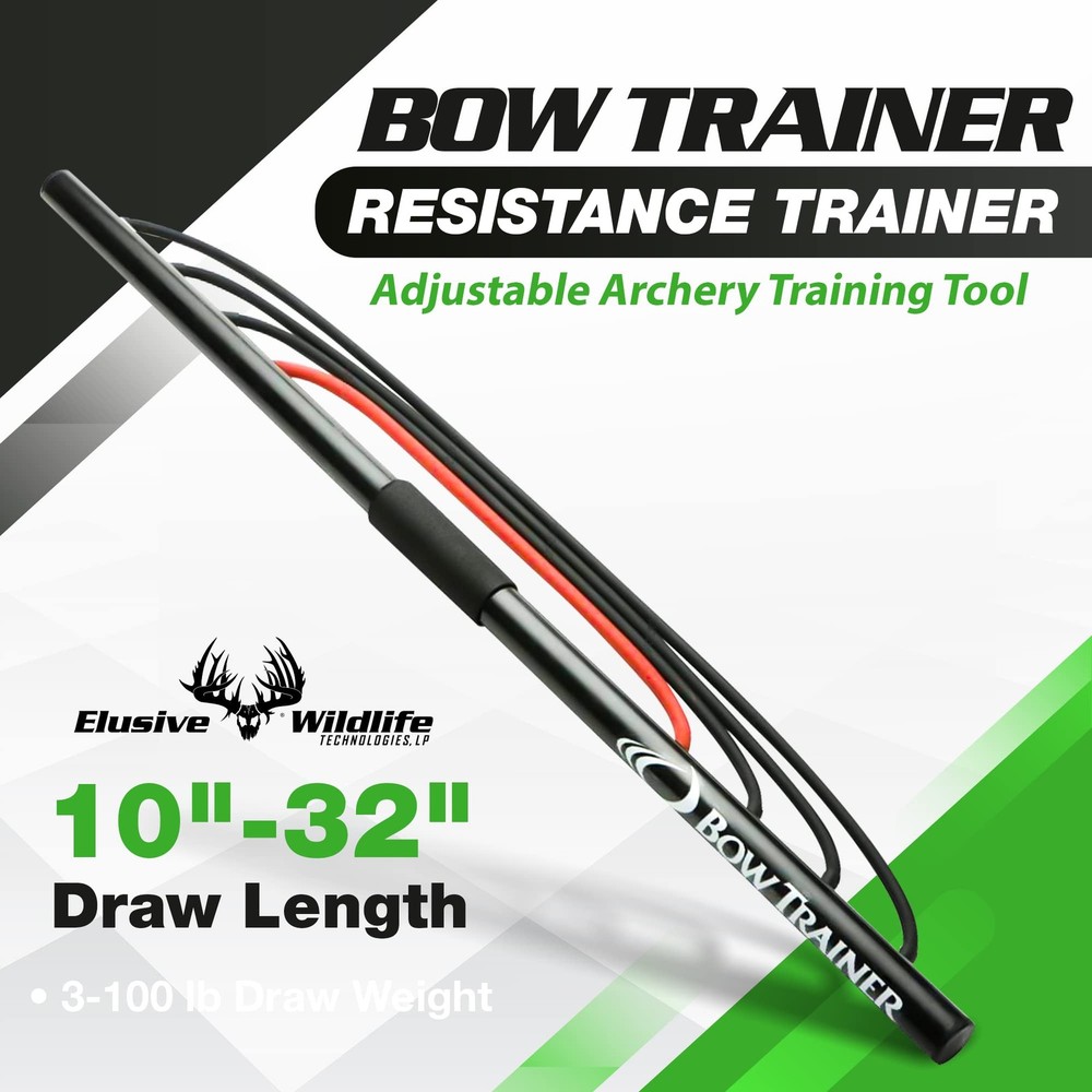 Resistance Trainer - Adjustable Archery Training Tool with 10"- 32" Draw Leng...