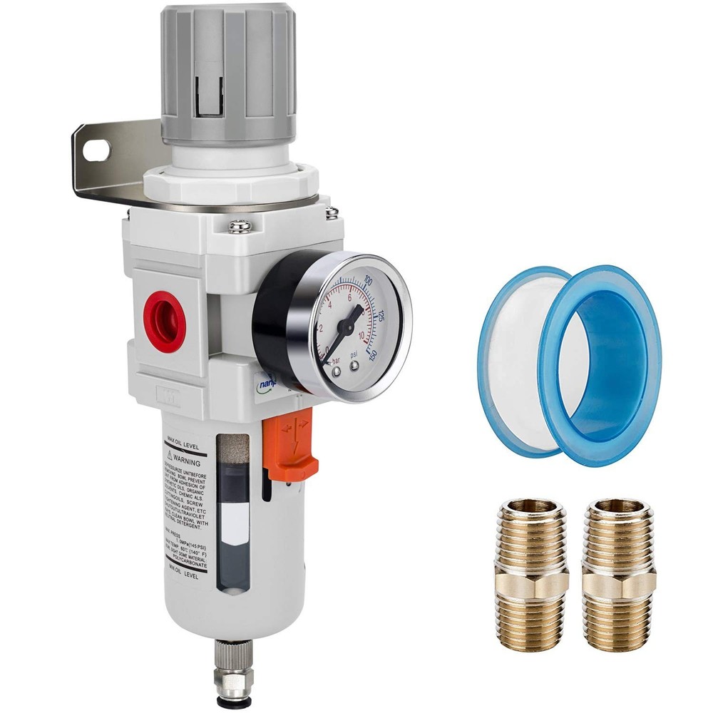 3/4" NPT Compressed Air Filter & Regulator Combo