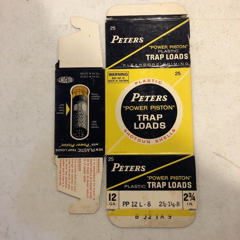 VINTAGE Peters Trap Load Empty 12 GA SHELL BOX