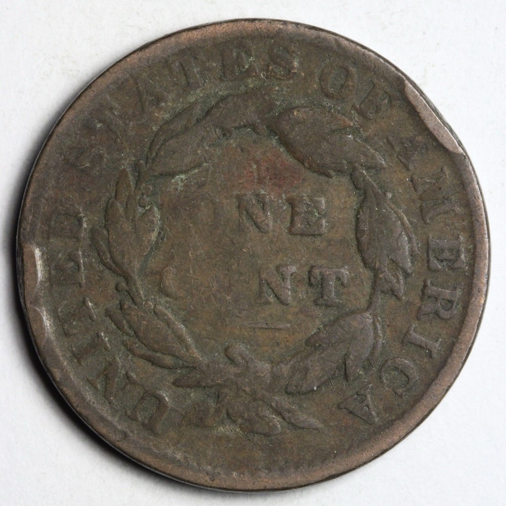 1831 Coronet Head Large Cent CHOICE VG E122 SNT
