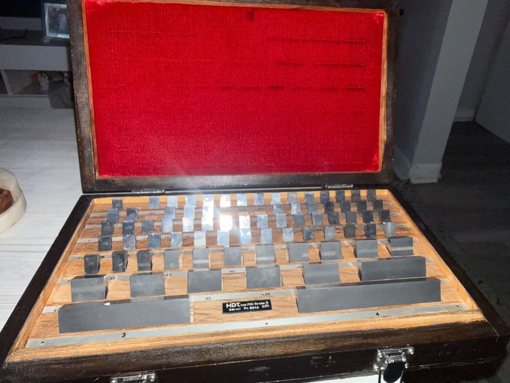 HDT 76 Piece .050-4" Grade 3 Tungsten Carbide Rectangular Gage Blocks COMPLETE