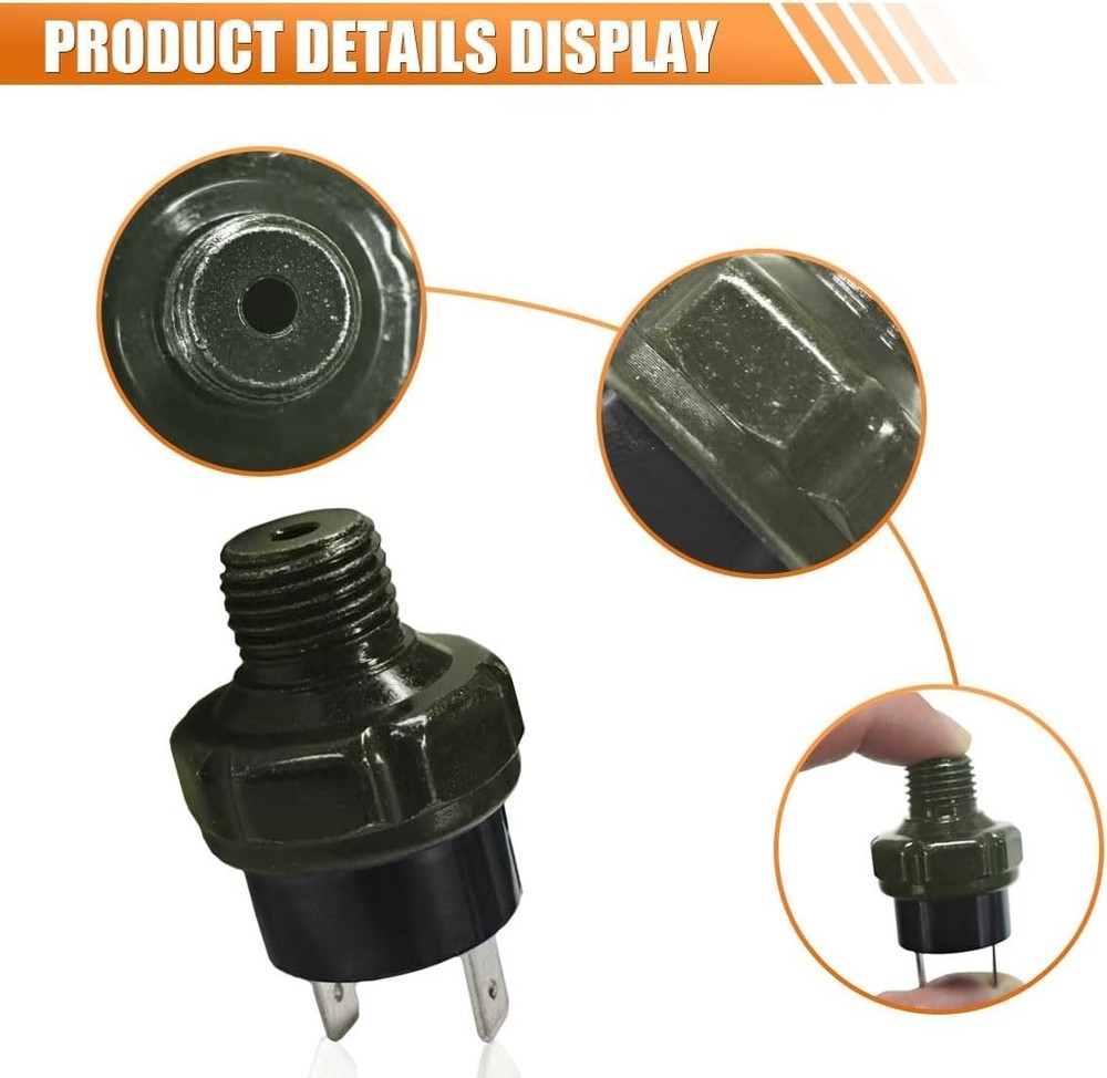170-200 PSI Air Compressor Pressure Switch 12V/24V DC NPT Thread