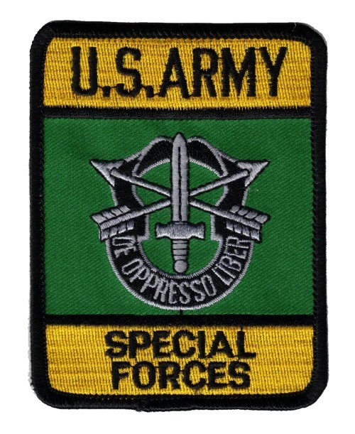 US SPECIAL FORCES patch. 3" x 4". Sew on.