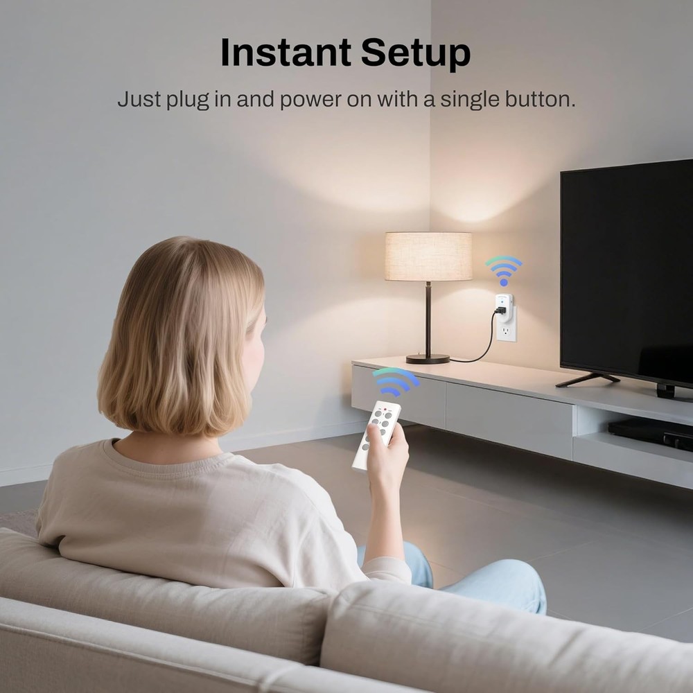 2 Pack Wireless Remote Control Outlet Switch for Lights and Appliances