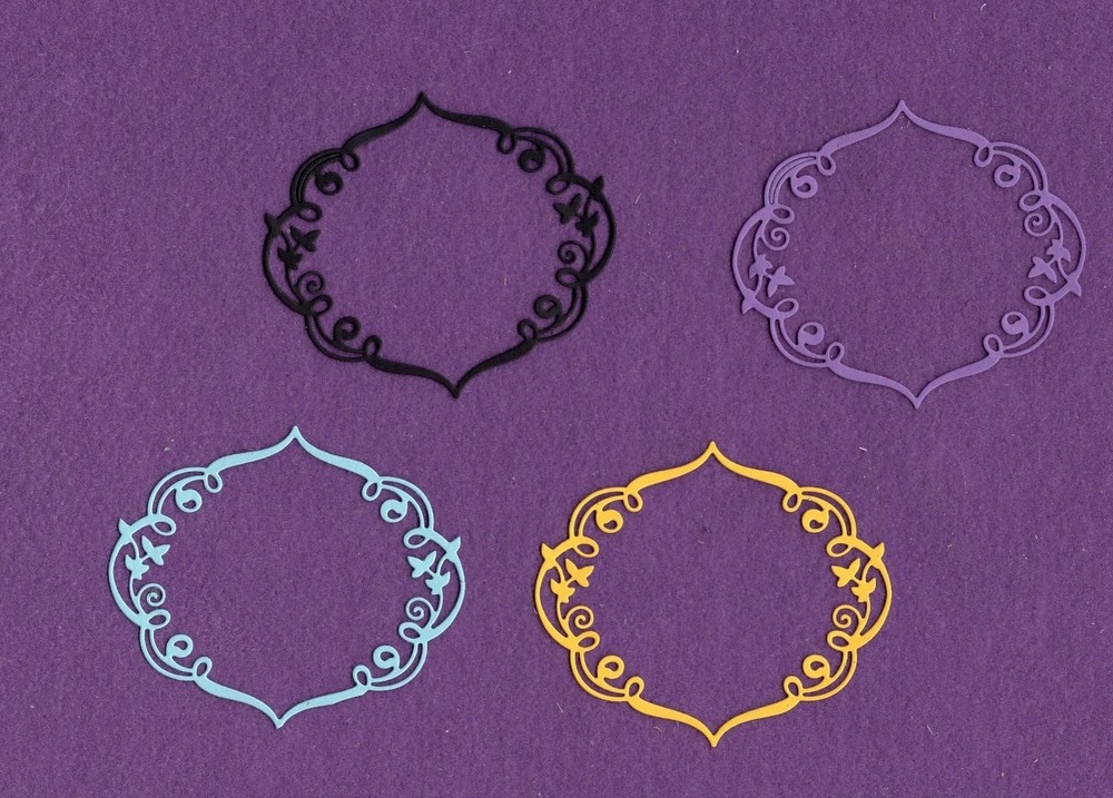 FANCY FRAME 4 die cuts scrapbook cards