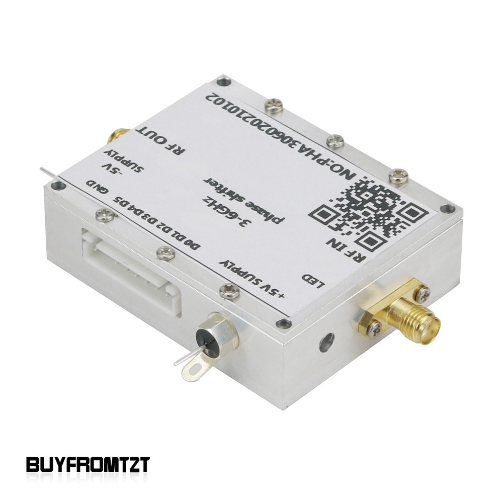3-6GHz RF Phase Shifter 5.8G Digital C-Band Microwave Phase Shift Module w/Shell