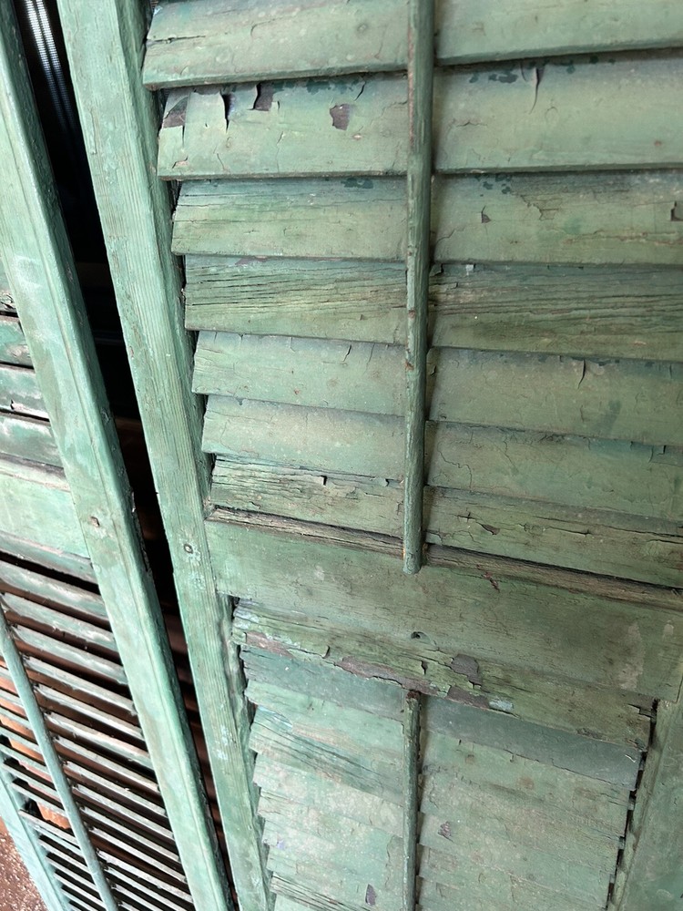 Vintage Wood Arched Window Shutters
